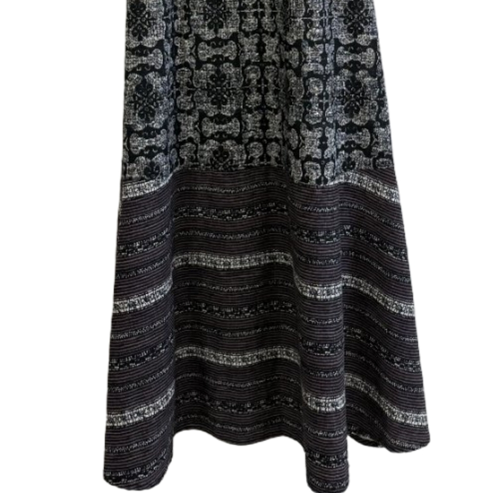 Free People Tribal Tale Mixed Print Cutout Midi Dress Size Small - Picture 9 of 13
